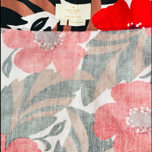 Kate Spade Woven Floral Print Wrap Skirt - Picture 4 of 9